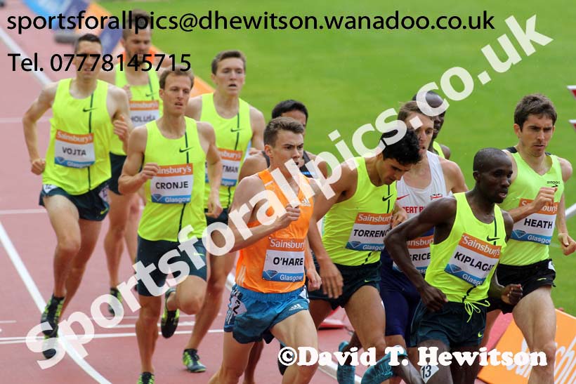 Chris O'Hare 1500 metres Glasgow Diamond League. Photo: David T. Hewitson/Sports for All Pics